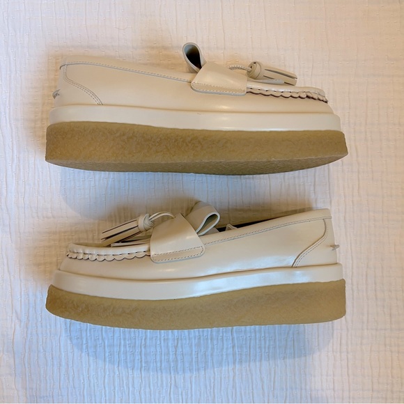 Chloe Jamie Tassel Platform Loafers in Ivory, Size 37 - Picture 7 of 15